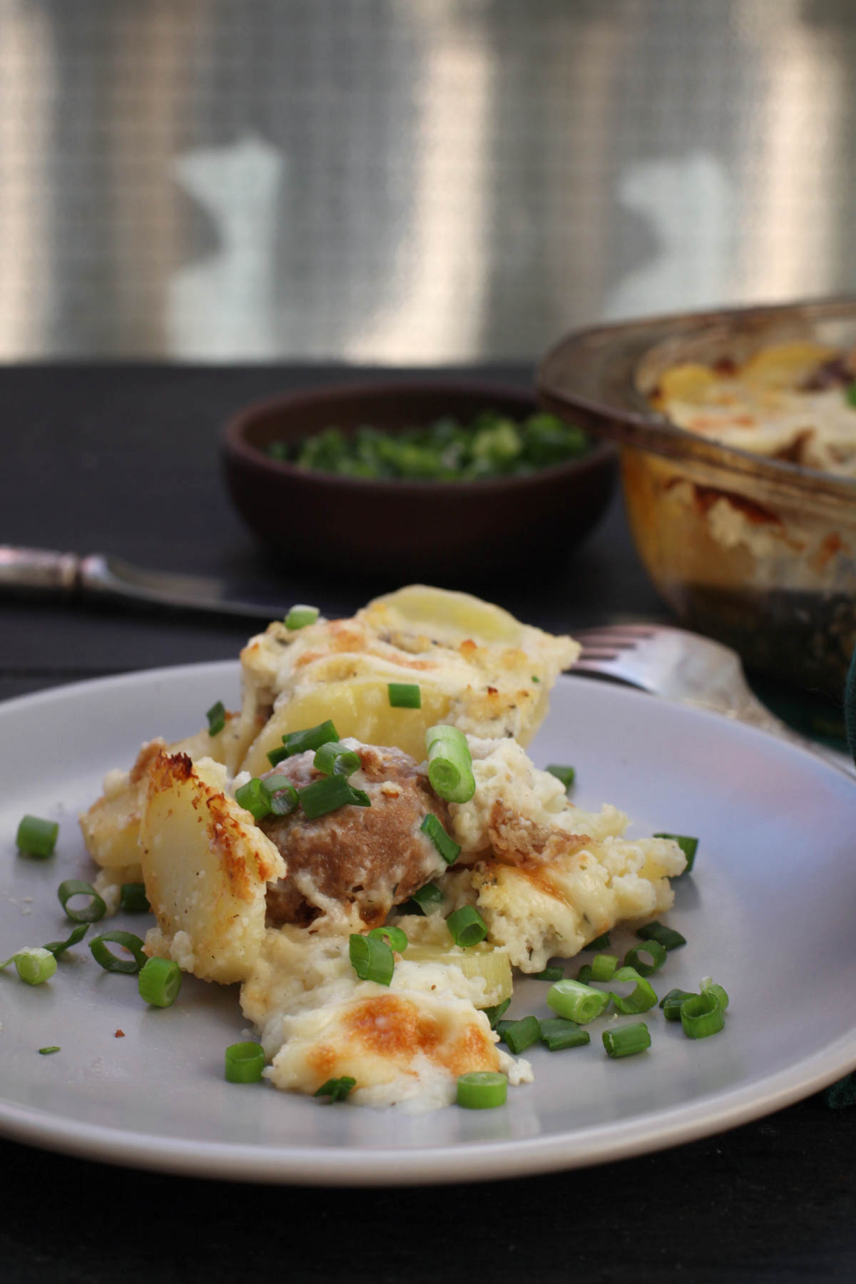 Vegan Potato and Meatballs Casserole easy recipe