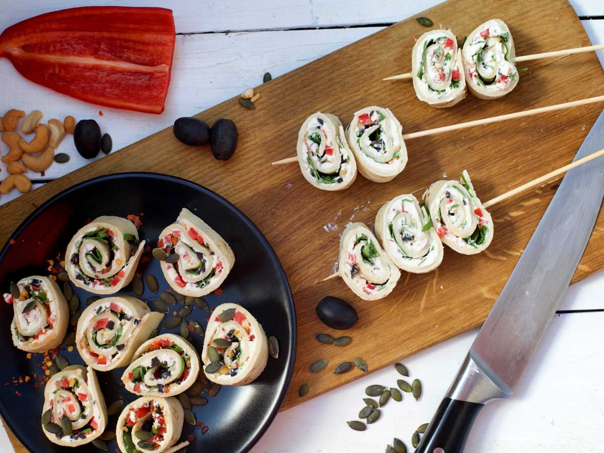 Vegan tortilla roll ups