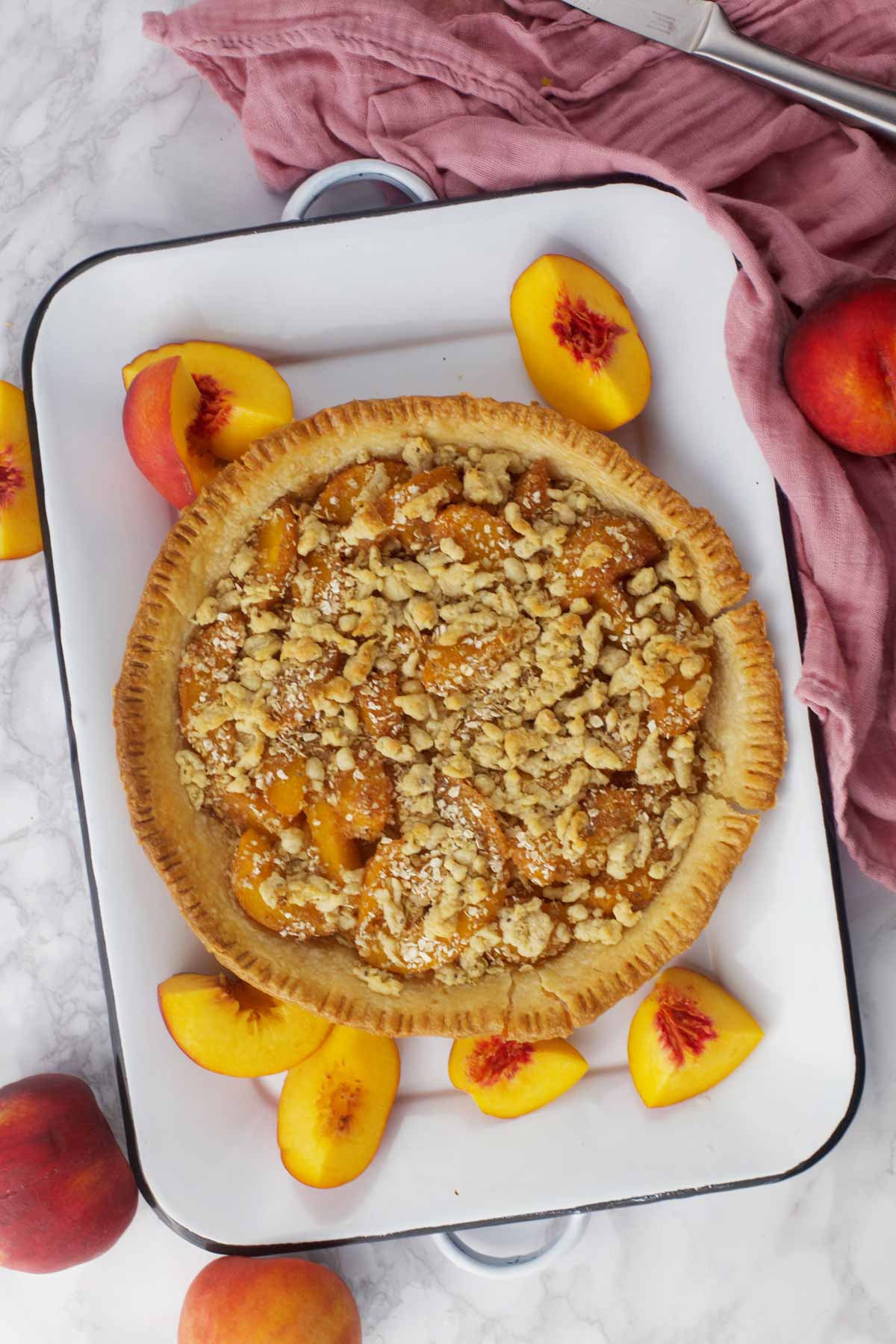 Peach Crumble Pie recipe