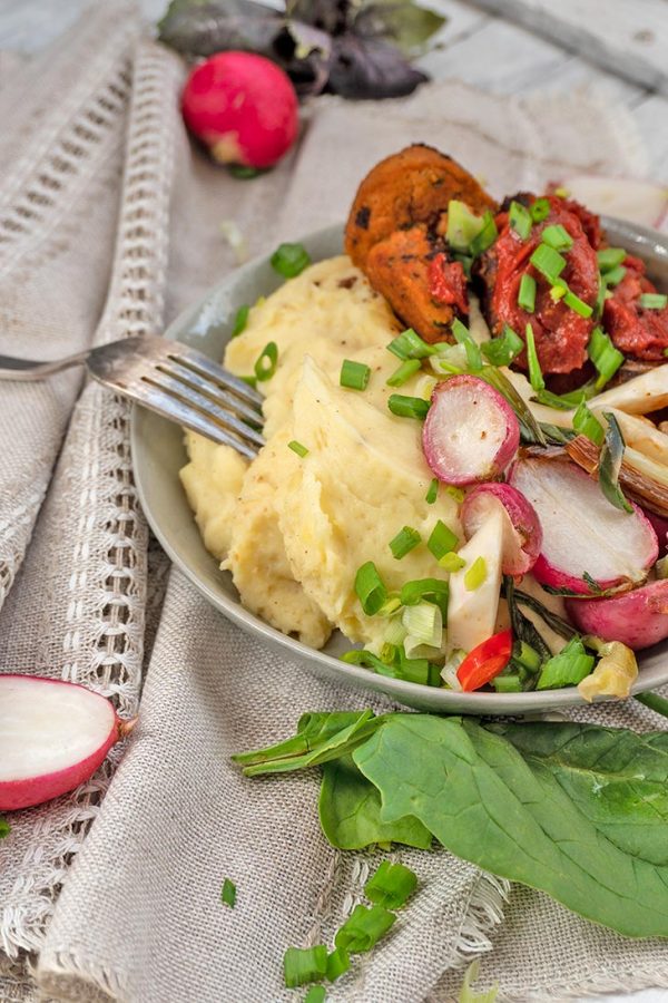 Healthy Vegan Mashed Potato Bowl Gourmandelle