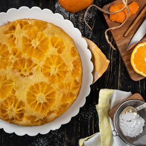 Orange Upside Down Cake Prajitura rasturnata cu portocale