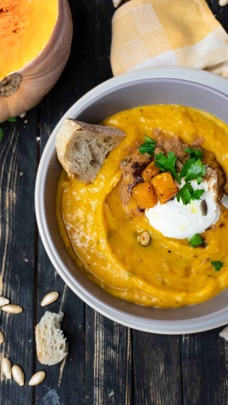 Pumpkin Soup healthy vegan recipe supa de dovleac