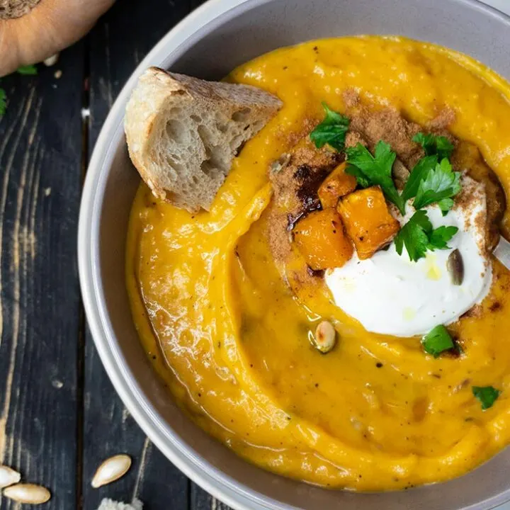 Pumpkin Soup healthy vegan recipe supa de dovleac