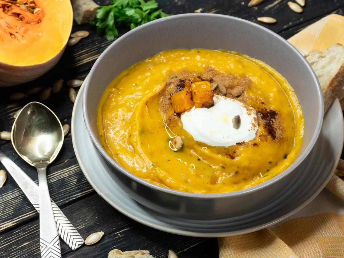 butternut squash Pumpkin Soup supa de dovleac