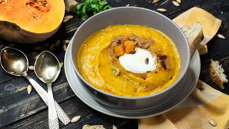 butternut squash Pumpkin Soup supa de dovleac