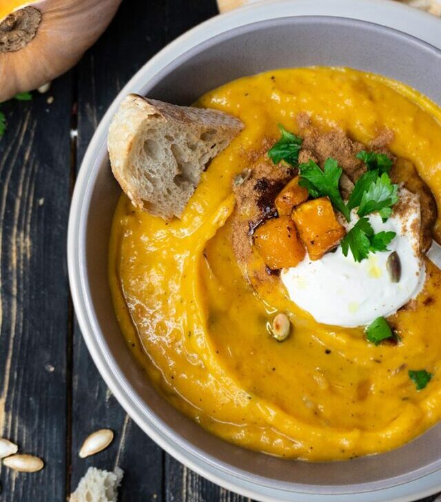 Pumpkin Soup healthy vegan recipe supa de dovleac