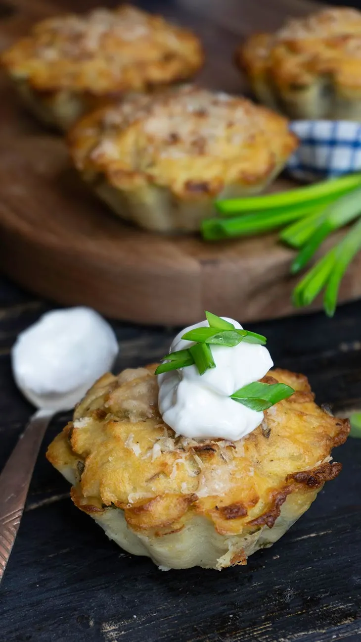 Baked Mashed Potato muffins vegan Recipe