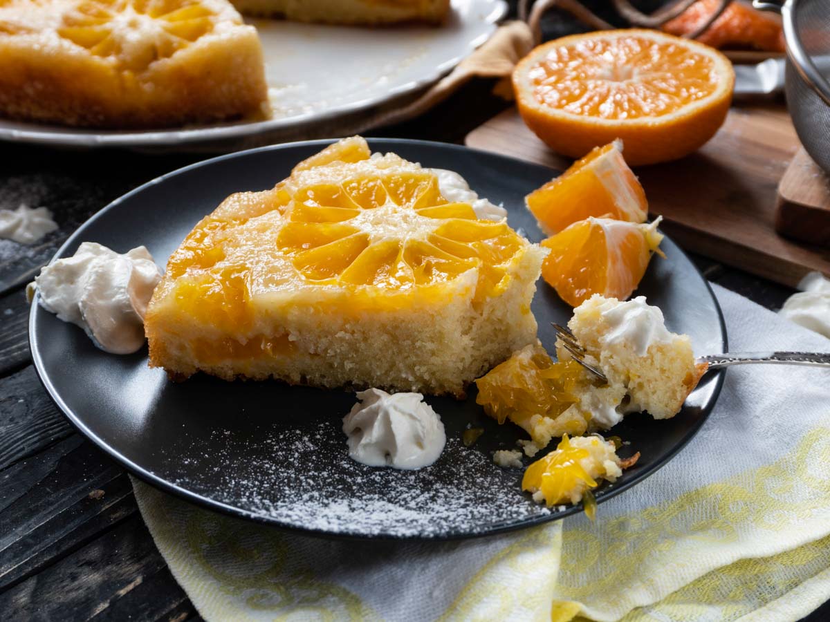 Citrus Upside Down Cake vegan recipe