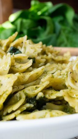 Lemony Pesto Farfalle Pasta - Gourmandelle