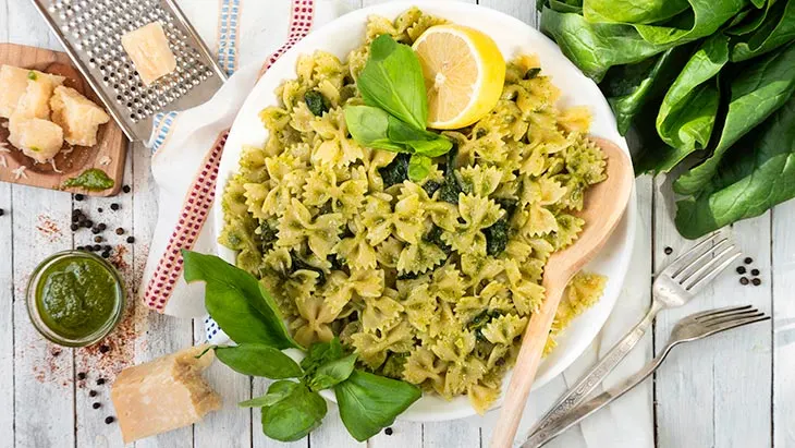 Lemony Pesto Farfalle Pasta