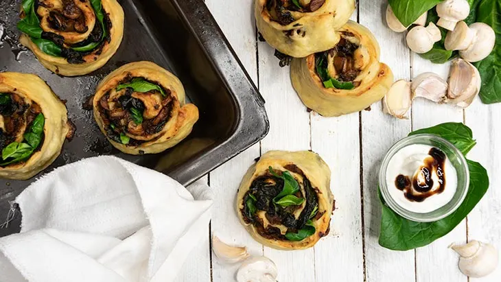 vegan Savory Mushroom Rolls