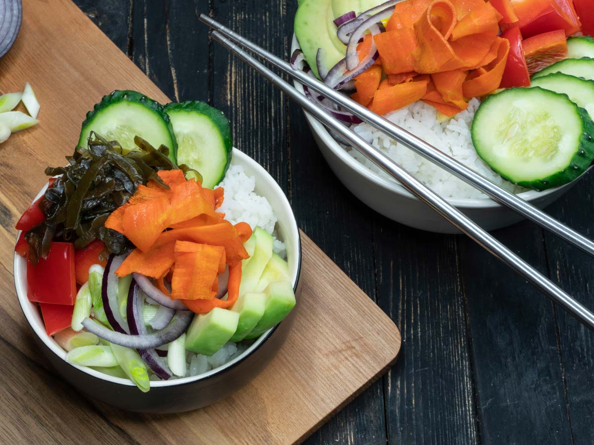 Vegan Poke Bowl Recipe with Vegan Salmon