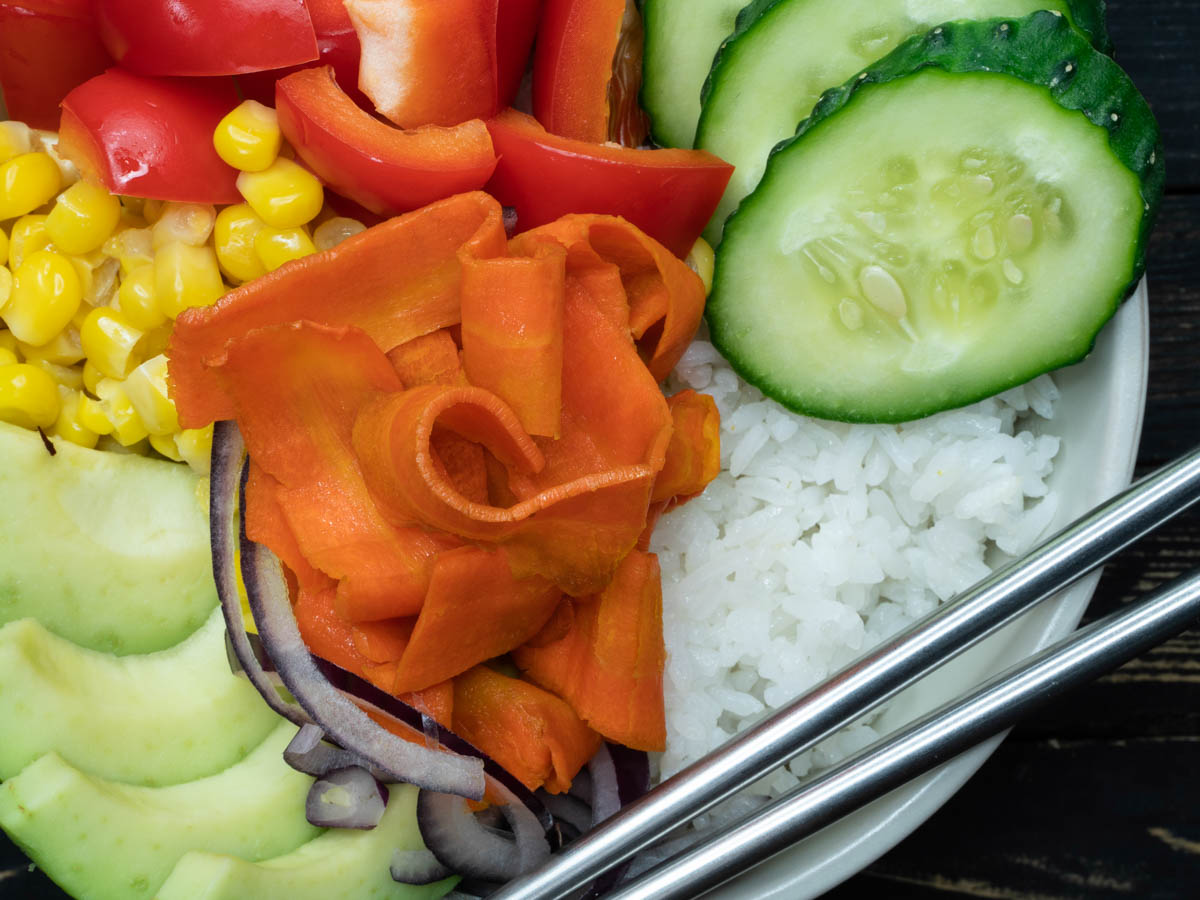 Vegan Poke Bowl with Vegan Salmon