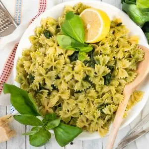 Lemony Pesto Farfalle Pasta