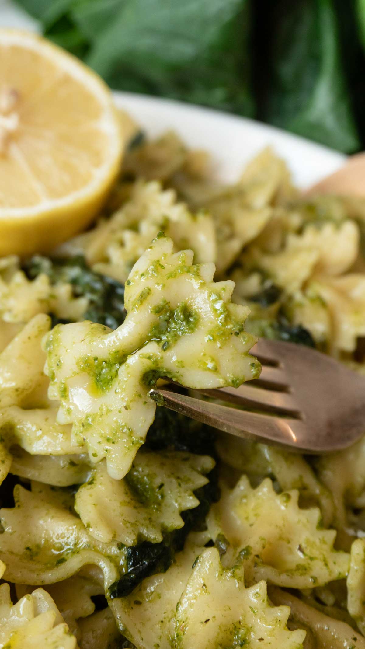 Lemony Pesto Farfalle Pasta Recipe