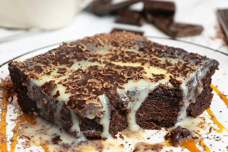 Vegan Chocolate Poke Cake - Gourmandelle