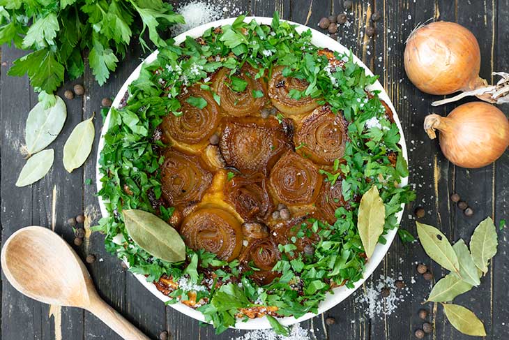 how to make a vegan Onion Tart