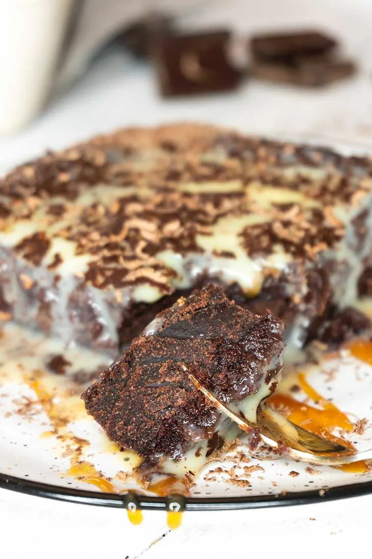 Vegan Chocolate Poke Cake recipe
