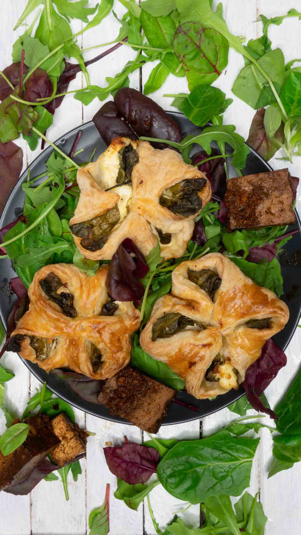 Vegan Spinach Puffs recipe with tofu