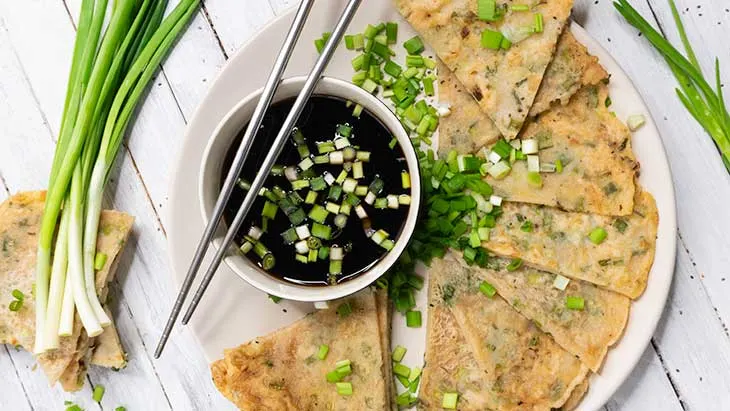 Vegan Spring Onion Pancakes