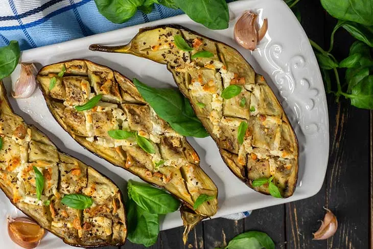 Oven Roasted Eggplants vinete la cuptor cu usturoi