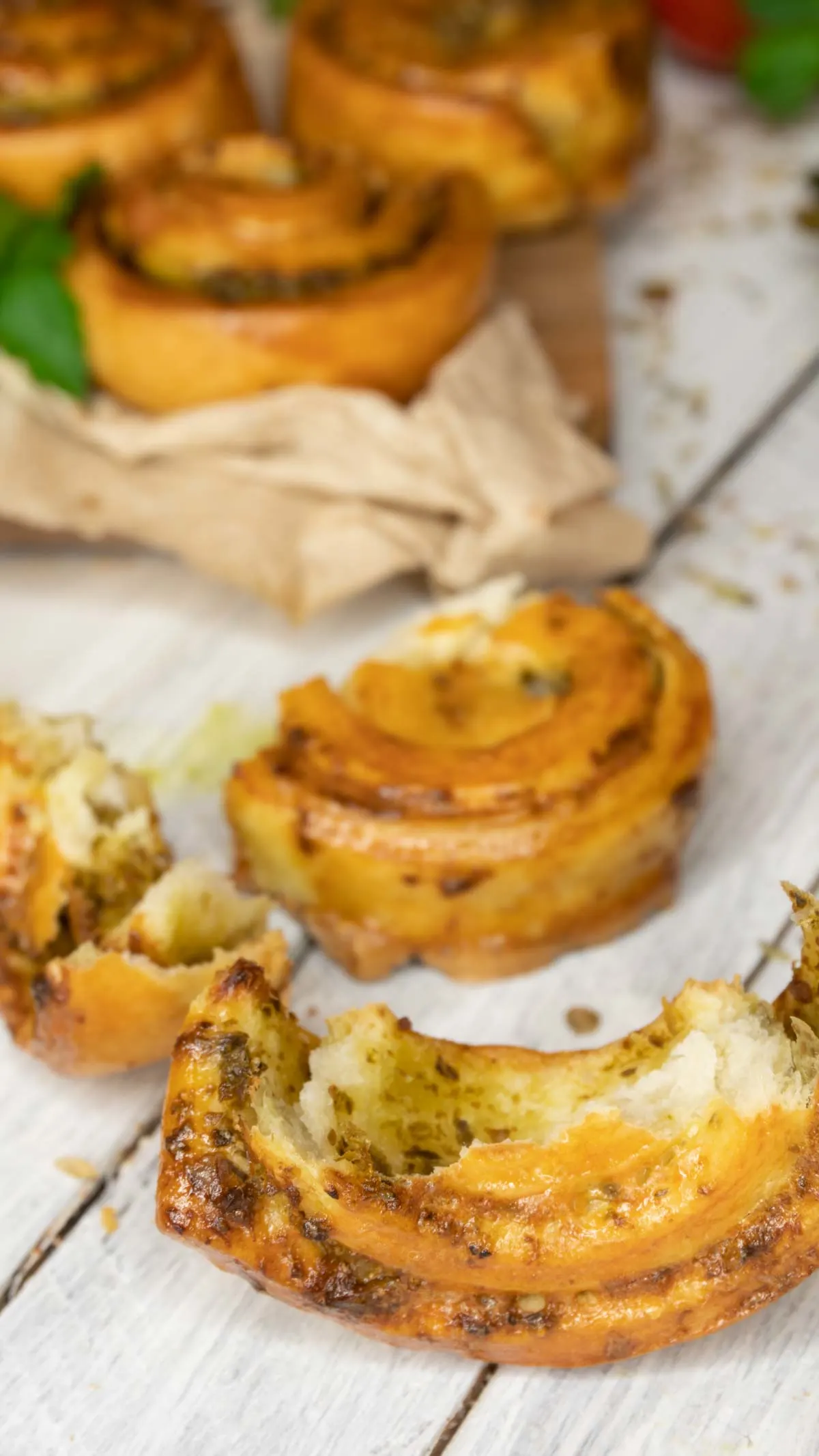 Vegan Pesto Pinwheels basil recipe