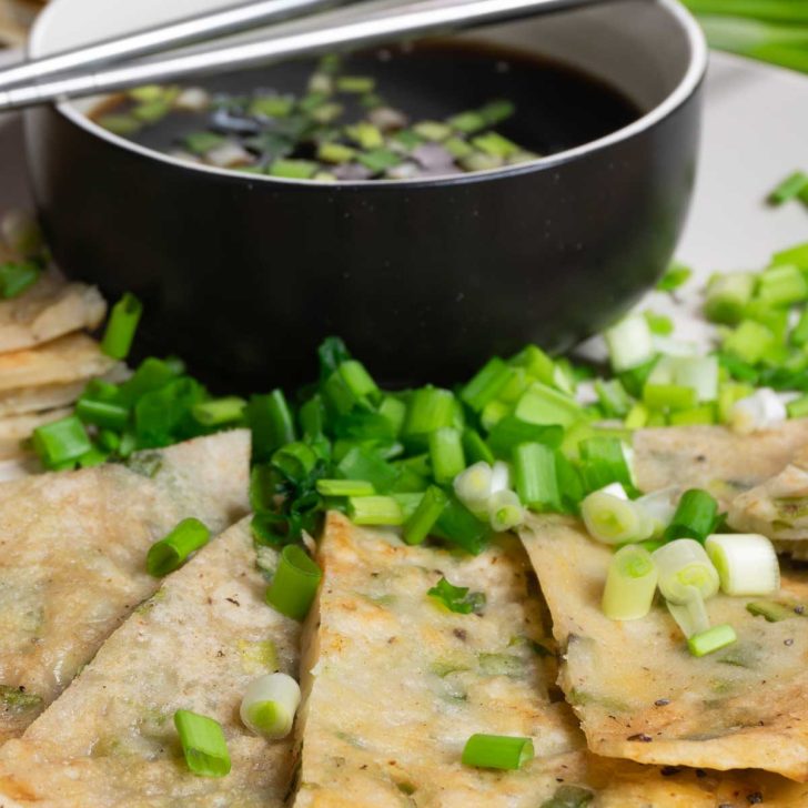 Vegan Scallion Pancakes Clatite cu ceapa verde reteta