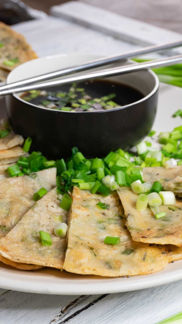 Vegan Scallion Pancakes Clatite cu ceapa verde reteta