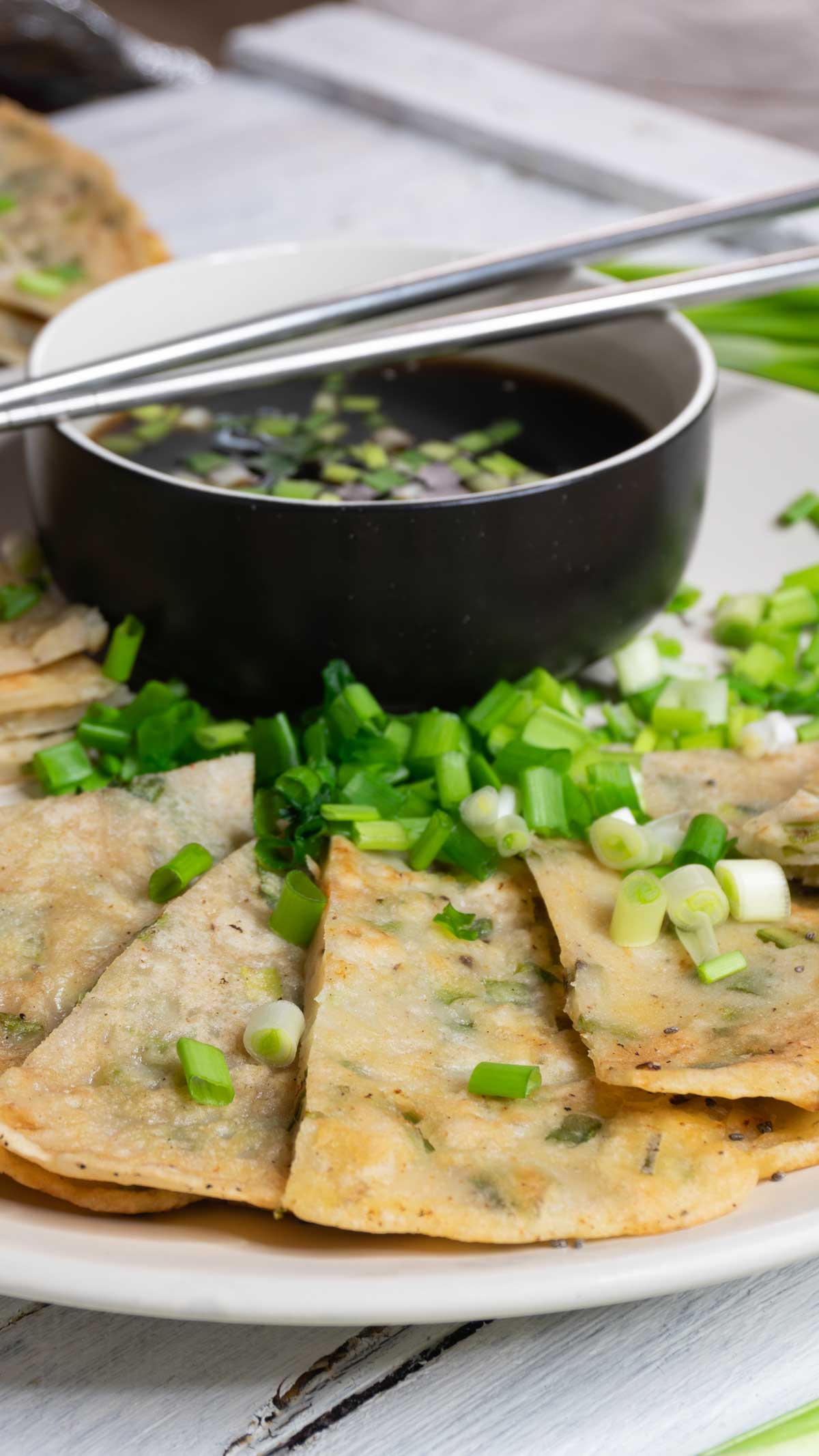 how to make Vegan Scallion Pancakes