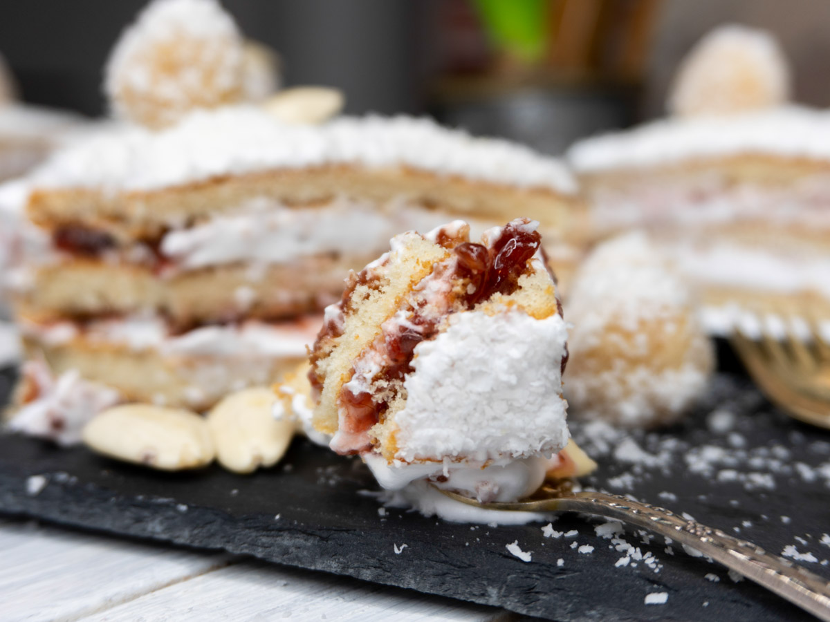 Vegan Rafaello Cake with Coconut and Raspberry 