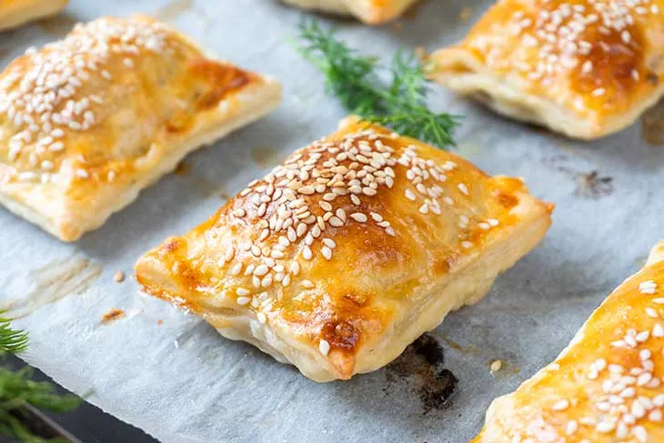 Breakfast Hot Pockets with pastry dough