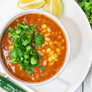 healthy beans soup ciorba de fasole