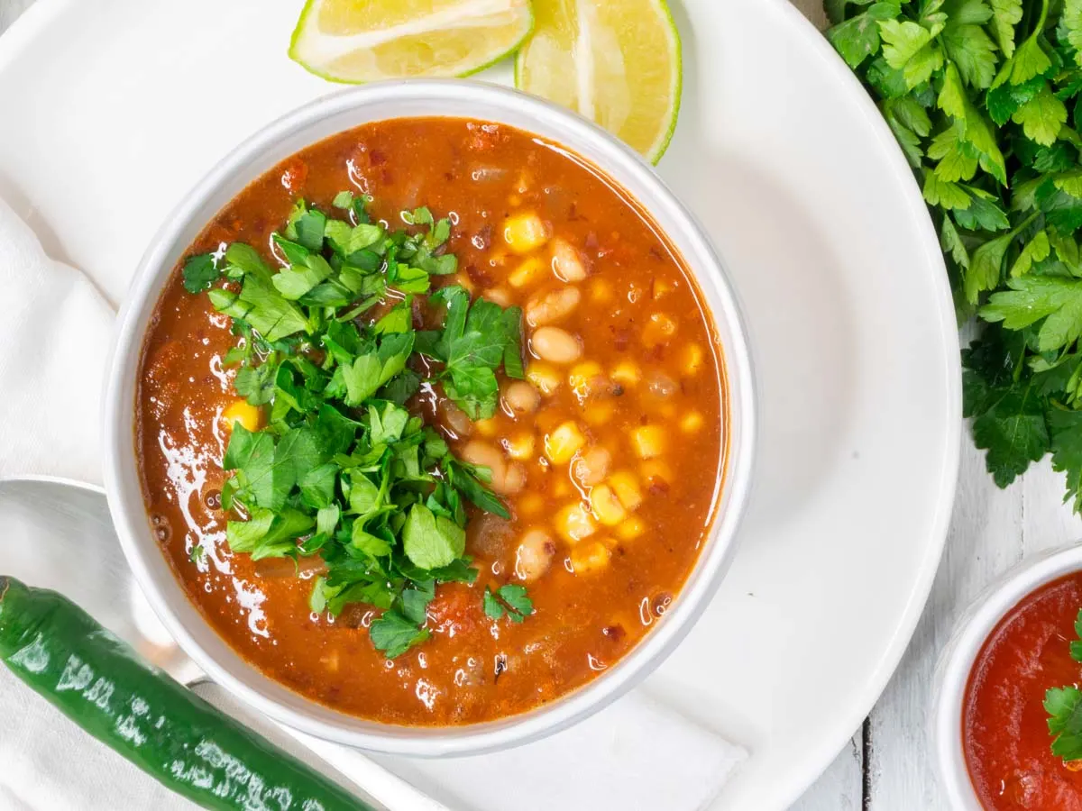 healthy beans soup ciorba de fasole