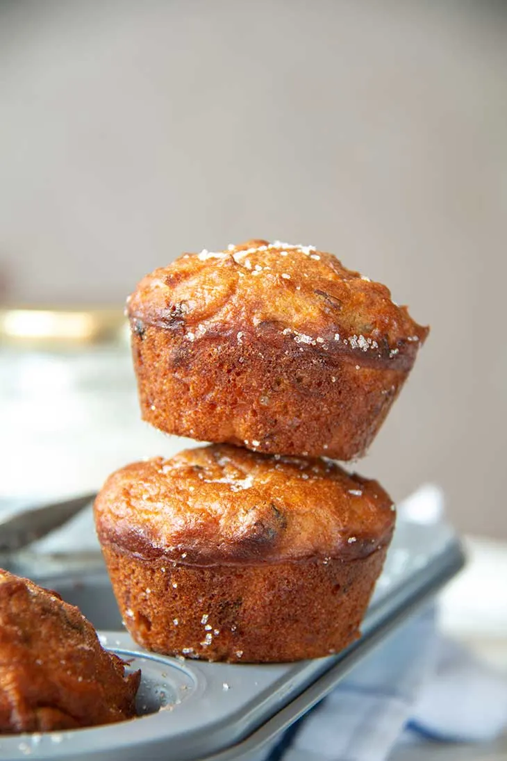 Healthy Carrot Muffins with Chocolate Chips