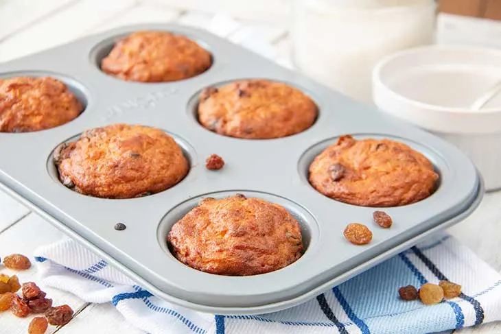 Vegan Carrot Muffins with Chocolate Chips at home