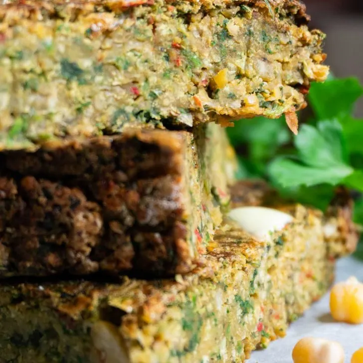 healthy baked falafel in a pan