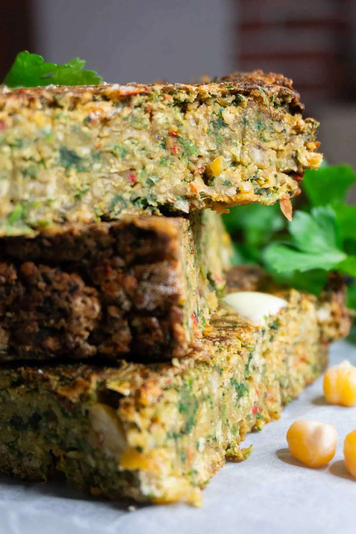 healthy baked falafel in a pan