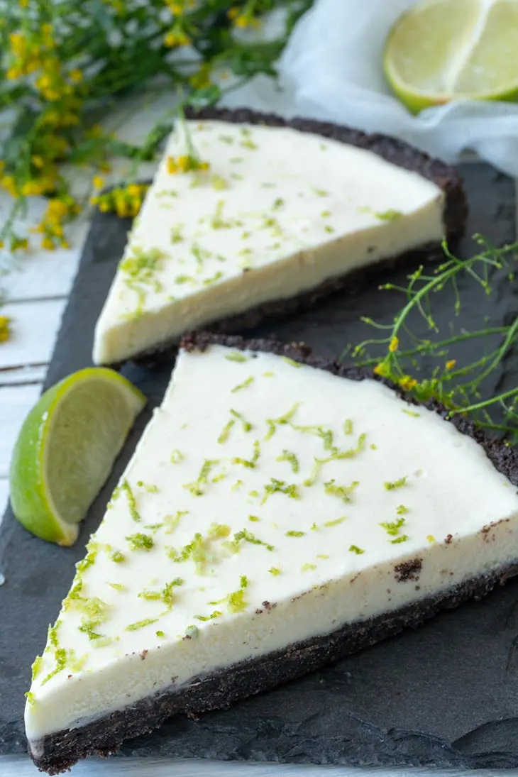 easy chocolate lime tart