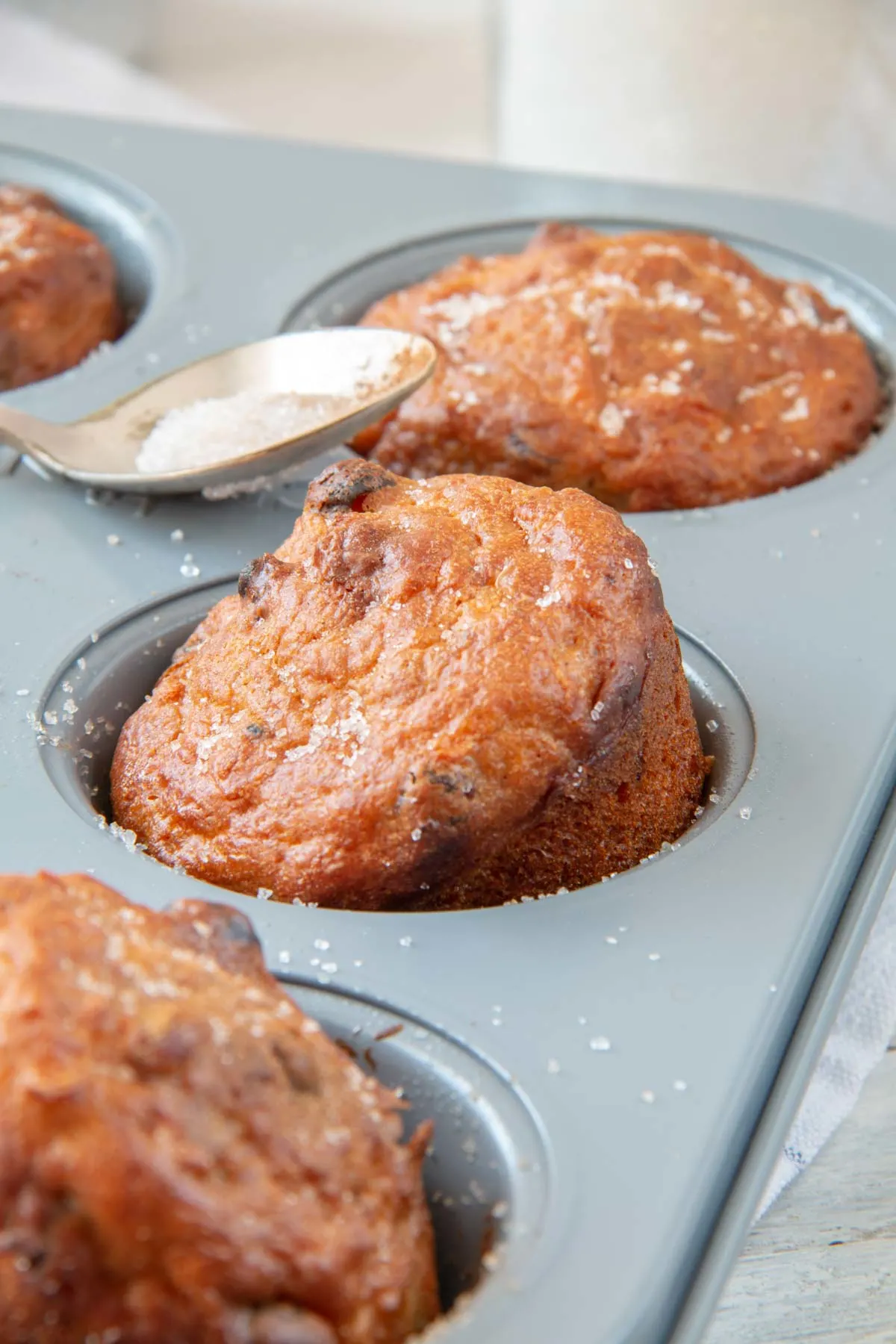 Healthy Vegan Carrot Muffins with Chocolate Chips