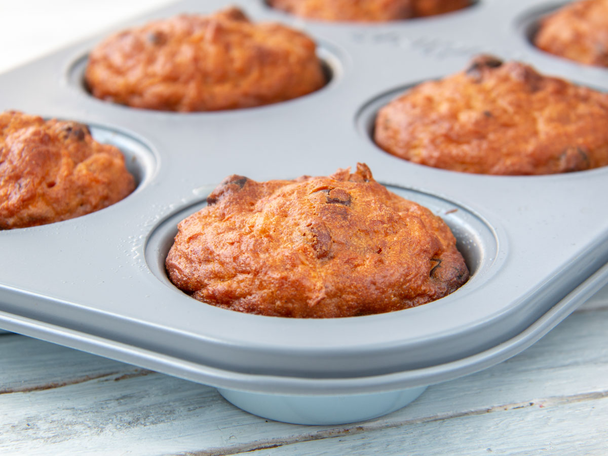 Vegan Carrot Muffins with Chocolate