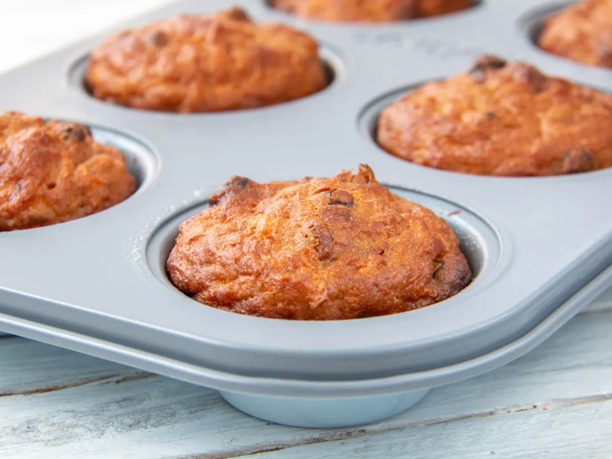 Vegan Carrot Muffins with Chocolate