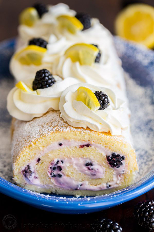Blackberry Lemon Cake Roll