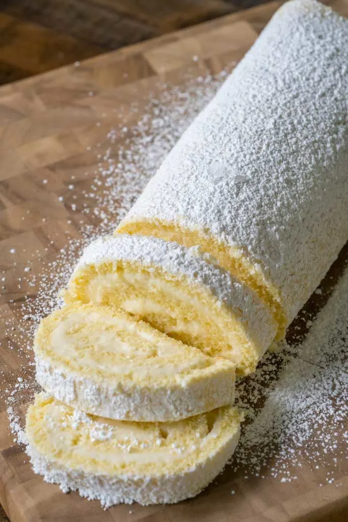 Double Lemon Swiss Roll Cake