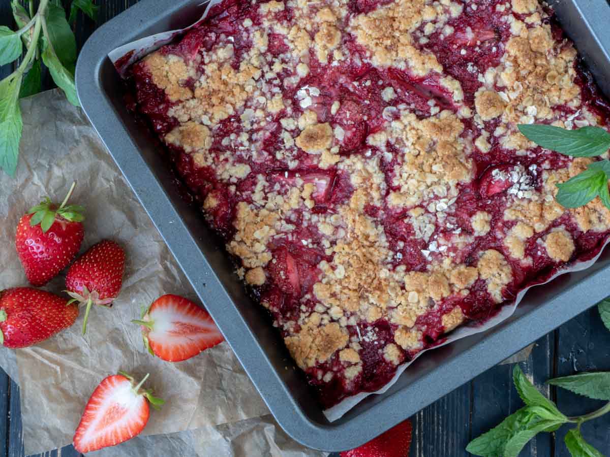 Strawberry Crumb Bars recipe