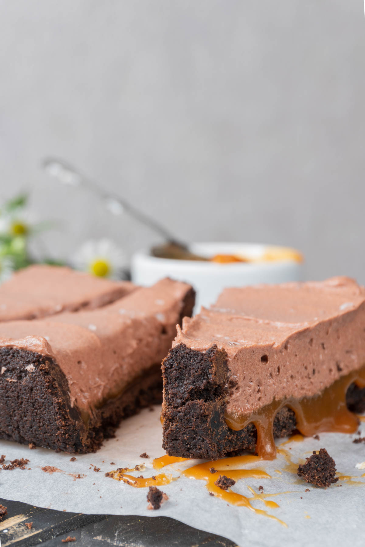 healthy salted caramel chocolate tart