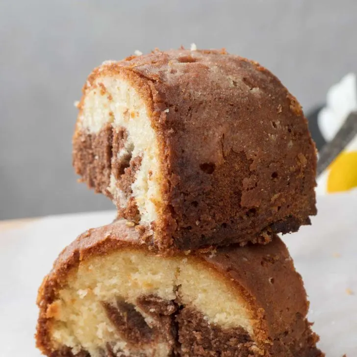 Chocolate Marble Cake Chec marmorat de post