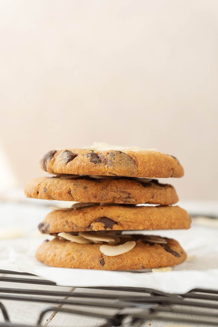 Easy Almond Cookies with Chocolate Chips