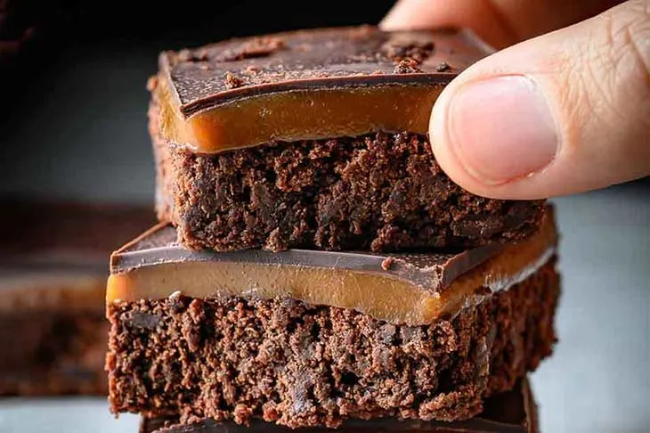 Millionaire Caramel Vegan Brownies