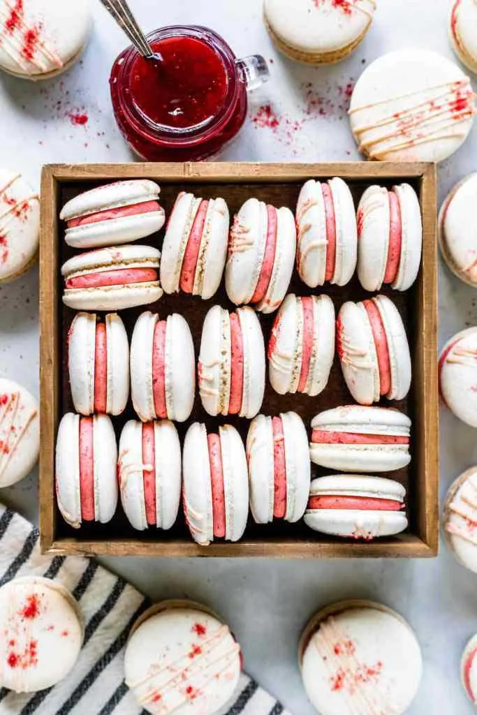 Vegan Strawberry Macarons