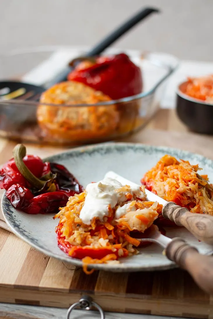 Halloween stuffed peppers kid-friendly